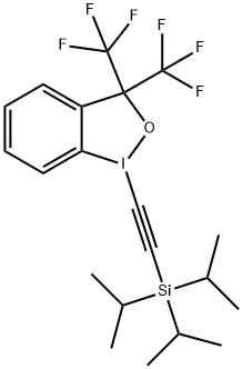 1-[2-(Triisopropylsilyl)ethynyl]-3,3-bis(trifluoromethyl)-1,2-benziodoxole Structure