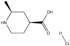 (2S,4S)-2-methylpiperidine-4-carboxylic acid hydrochloride Structure