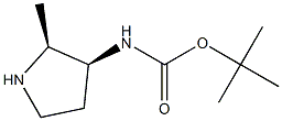 ((2S,3S)-2-甲基吡咯烷-3-基)氨基甲酸叔丁酯,1820571-09-2,结构式