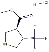 methyl (3S,4S)-4-(trifluoromethyl)pyrrolidine-3-carboxylate hydrochloride Structure