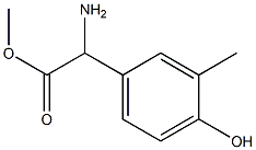 METHYL 2-AMINO-2-(4-HYDROXY-3-METHYLPHENYL)ACETATE Structure