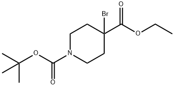 1-(叔丁基)4-乙基4-溴哌啶-1,4-二羧酸酯, 1823257-80-2, 结构式