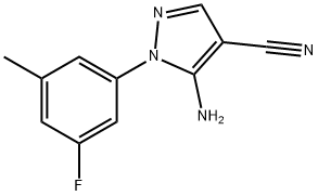 5-Amino-1-(3-fluoro-5-methylphenyl)-1H-pyrazole-4-carbonitrile Structure