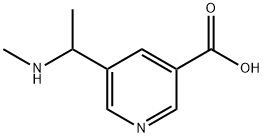 5-[1-(METHYLAMINO)ETHYL]PYRIDINE-3-CARBOXYLIC ACID 结构式