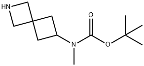 tert-butyl methyl(2-azaspiro[3.3]heptan-6-yl)carbamate Struktur