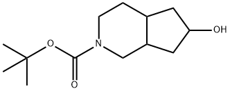 tert-Butyl 6-hydroxyhexahydro-1H-cyclopenta[c]pyridine-2(3H)-carboxylate Struktur