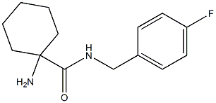 1-amino-N-(4-fluorobenzyl)cyclohexanecarboxamide 化学構造式