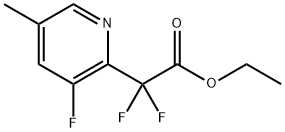 Ethyl 2,2-difluoro-2-(3-fluoro-5-methylpyridin-2-yl)acetate 化学構造式