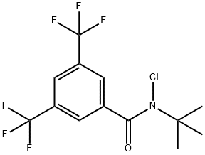 N-Chloro-N-(1,1-dimethylethyl)-3,5-bis(trifluoromethyl)-benzamide Struktur