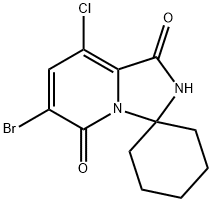 6'-Bromo-8'-chloro-1'H-spiro[cyclohexane-1,3'-imidazo[1,5-a]pyridine]-1',5'(2'H)-dione Structure