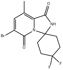 6'-溴-4,4-二氟-8'-甲基-2'H-螺[环己烷-1,3'-咪唑并[1,5-A]吡啶] -1',5'-二酮,1849592-64-8,结构式
