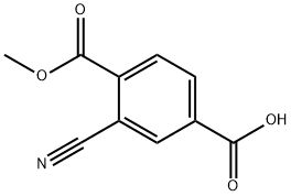3-氰基-4-(甲氧羰基)苯甲酸, 185050-29-7, 结构式