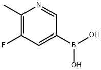 (5-氟-6-甲基吡啶-3-基)硼酸, 1858215-94-7, 结构式