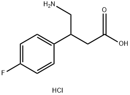 4-氨基-3-(4-氟苯基)丁酸盐酸盐, 1858241-03-8, 结构式