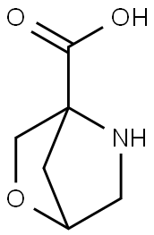 2-氧杂-5-氮杂双环螺[2.2.1]庚烷-4-羧酸 结构式