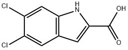 5,6-DICHLORO-1H-INDOLE-2-CARBOXYLIC ACID, 186392-94-9, 结构式