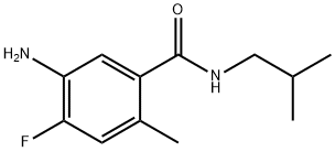 5-Amino-4-fluoro-N-isobutyl-2-methylbenzamide,1876008-72-8,结构式