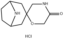 8-AZASPIRO[BICYCLO[3.2.1]OCTANE-3,2'-MORPHOLIN]-5'-ONE HYDROCHLORIDE 结构式