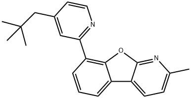 8-[4-(2,2-二甲丙基)-2-吡啶基]-2-甲基苯并呋喃[2,3-B]吡啶,1883377-30-7,结构式