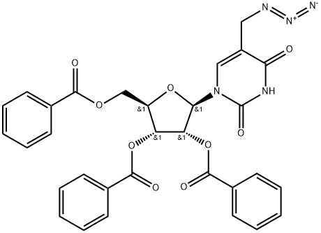 5-Azidomethyl-2',3',5'-tri-O-benzoyl uridine 化学構造式