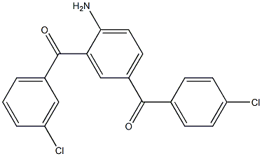 Methanone, [2-amino-5-(4-chlorobenzoyl)phenyl](3-chlorophenyl)- Structure