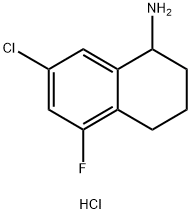 7-CHLORO-5-FLUORO-1,2,3,4-TETRAHYDRONAPHTHYLAMINE HYDROCHLORIDE Structure