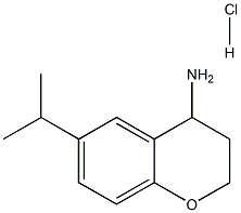 6-(PROPAN-2-YL)-3,4-DIHYDRO-2H-1-BENZOPYRAN-4-AMINE HYDROCHLORIDE Structure