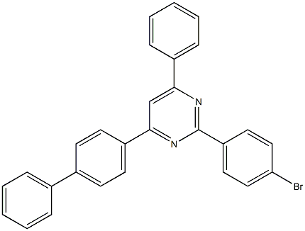 4-Biphenyl-4-yl-2-(4-bromo-phenyl)-6-phenyl-pyrimidine Structure