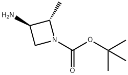 tert-butyl (2S,3R)-3-amino-2-methylazetidine-1-carboxylate, 1932239-92-3, 结构式