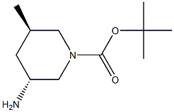 (3R,5R)-3-氨基-5-甲基哌啶-1-甲酸叔丁酯 结构式