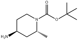 (2R,4S)-4-Amino-2-methyl-piperidine-1-carboxylic acid tert-butyl ester Struktur