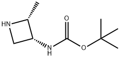 tert-butyl N-[(2R,3R)-2-methylazetidin-3-yl]carbamate 结构式