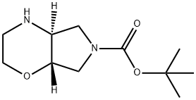 tert-butyl (4aS,7aS)-octahydropyrrolo[3,4-b]morpholine-6-carboxylate 结构式