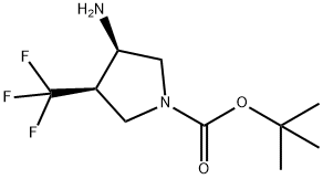 tert-butyl (3R,4R)-3-amino-4-(trifluoromethyl)pyrrolidine-1-carboxylate Structure