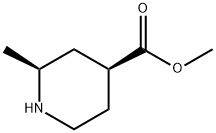 methyl (2S,4S)-2-methylpiperidine-4-carboxylate 化学構造式
