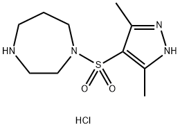 1-((3,5-dimethyl-1H-pyrazol-4-yl)sulfonyl)-1,4-diazepane dihydrochloride 结构式