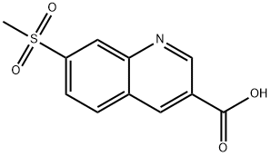 7-(甲磺酰)喹啉-3-羧酸 结构式