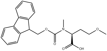 (2S)-2-({[(9H-fluoren-9-yl)methoxy]carbonyl}(methyl)amino)-4-methoxybutanoic acid Struktur