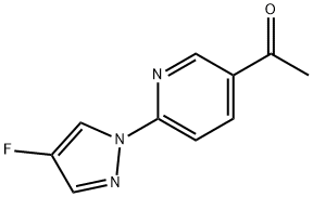 1-[6-(4-fluoro-1H-pyrazol-1-yl)-3-pyridinyl]Ethanone, 1980023-94-6, 结构式
