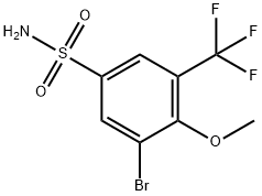 3-Bromo-4-methoxy-5-(trifluoromethyl)benzenesulfonamide Structure