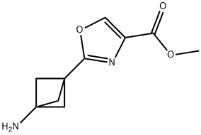 Methyl 2-(3-aminobicyclo[1.1.1]pent-1-yl)-1,3-oxazole-4-carboxylate Structure