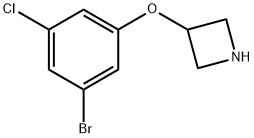 3-(3-Bromo-5-chlorophenoxy)azetidine 化学構造式