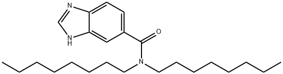 N,N-Dioctylbenzimidazole-5-carboxamide 化学構造式