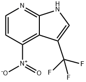 4-nitro-3-(trifluoromethyl)-1H-pyrrolo[2,3-b]pyridine 化学構造式