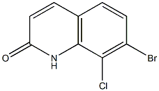 7-bromo-8-chloro-1,2-dihydroquinolin-2-one 化学構造式