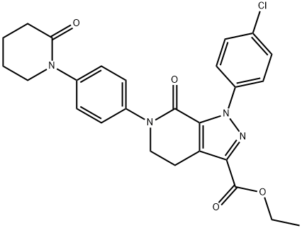 ethyl 1-(4-chlorophenyl)-7-oxo-6-(4-(2-oxopiperidin-1-yl)phenyl)-4,5,6,7-tetrahydro-1H-pyrazolo[3,4-c]pyridine-3-carboxylate Struktur
