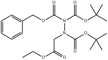 1-benzyl 1,2-di-tert-butyl 2-(2-ethoxy-2-oxoethyl)hydrazine-1,1,2-tricarboxylate|