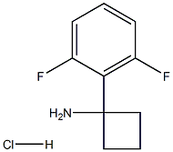 1-(2,6-Difluorophenyl)cyclobutanamine Hydrochloride 化学構造式