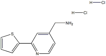 [2-(thiophen-2-yl)pyridin-4-yl]methanamine dihydrochloride Structure