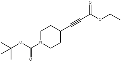 4-(3-乙氧基-3-氧代丙-1-炔-1-基)哌啶-1-羧酸叔丁酯 结构式